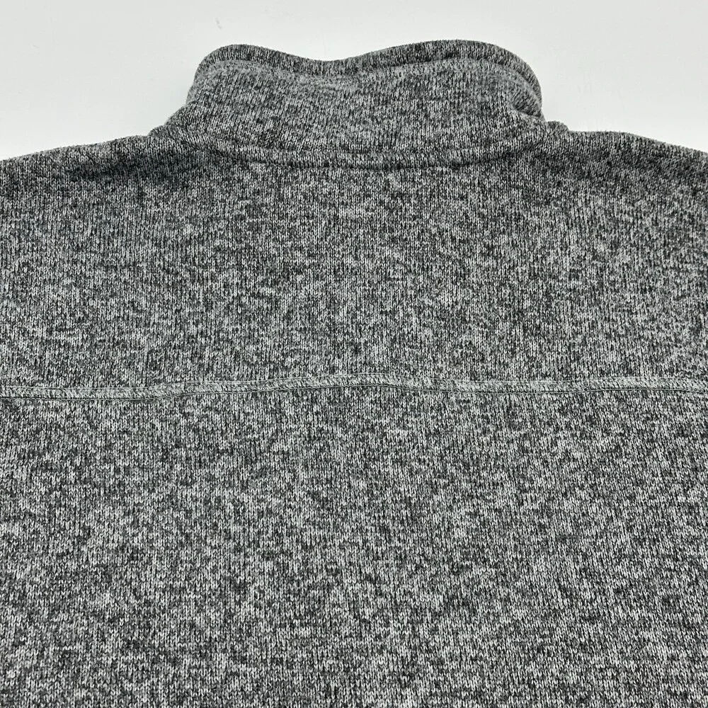 The North Face Gordon Lyons Mens Size Large Gray Fleece 1/4 Zip Pullover Sweater
